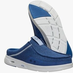 Hey Dude Men's Blue Slip-On Casual Loafers with White Sole